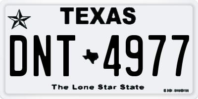 TX license plate DNT4977