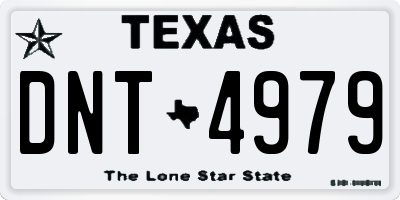 TX license plate DNT4979