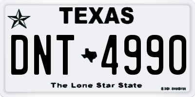 TX license plate DNT4990