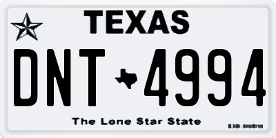 TX license plate DNT4994