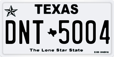 TX license plate DNT5004