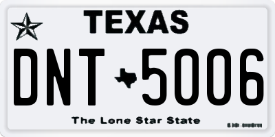 TX license plate DNT5006