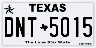 TX license plate DNT5015