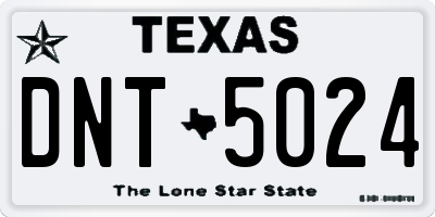 TX license plate DNT5024