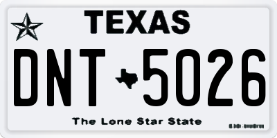 TX license plate DNT5026