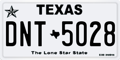 TX license plate DNT5028