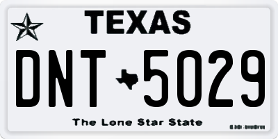 TX license plate DNT5029