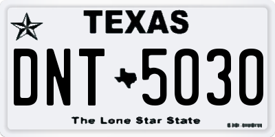 TX license plate DNT5030