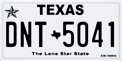TX license plate DNT5041