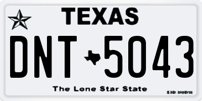 TX license plate DNT5043