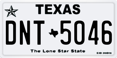 TX license plate DNT5046