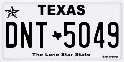 TX license plate DNT5049