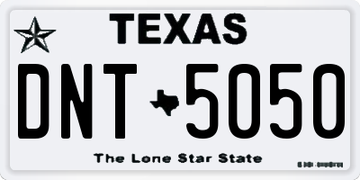 TX license plate DNT5050