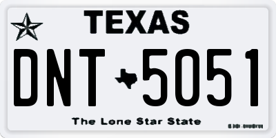 TX license plate DNT5051