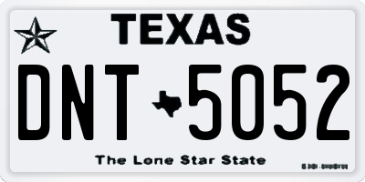 TX license plate DNT5052