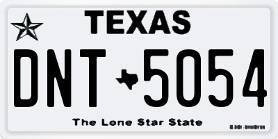 TX license plate DNT5054