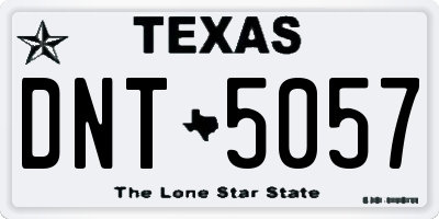 TX license plate DNT5057