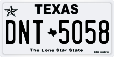 TX license plate DNT5058