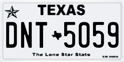 TX license plate DNT5059