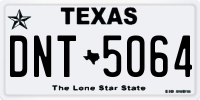 TX license plate DNT5064