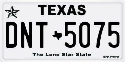 TX license plate DNT5075