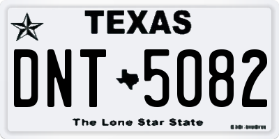 TX license plate DNT5082