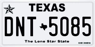 TX license plate DNT5085