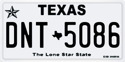 TX license plate DNT5086