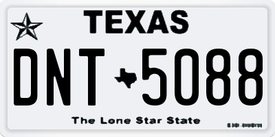 TX license plate DNT5088