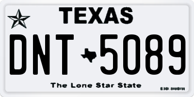 TX license plate DNT5089