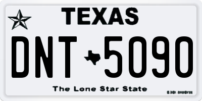 TX license plate DNT5090