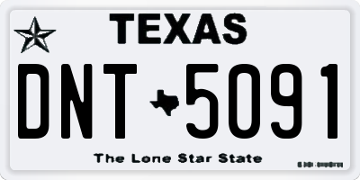 TX license plate DNT5091
