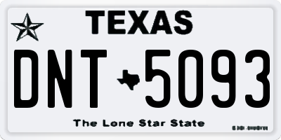 TX license plate DNT5093