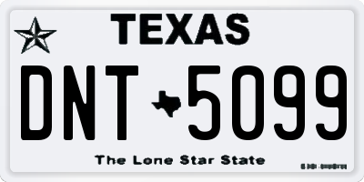 TX license plate DNT5099