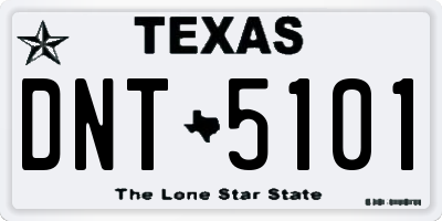 TX license plate DNT5101