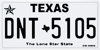TX license plate DNT5105