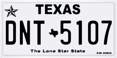 TX license plate DNT5107