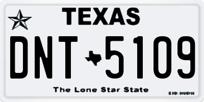 TX license plate DNT5109