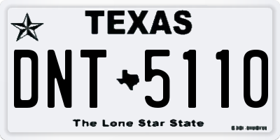 TX license plate DNT5110