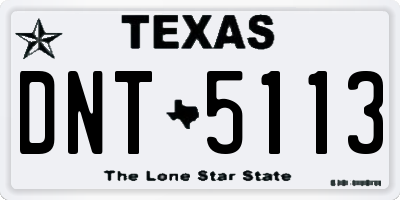 TX license plate DNT5113