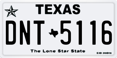 TX license plate DNT5116