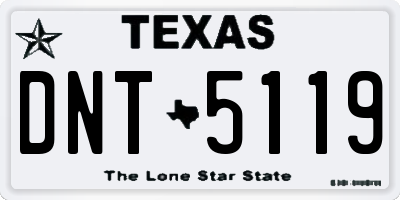 TX license plate DNT5119
