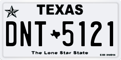 TX license plate DNT5121
