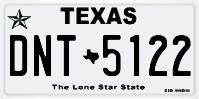TX license plate DNT5122
