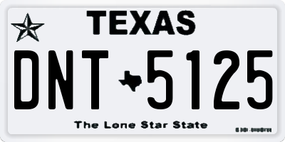 TX license plate DNT5125