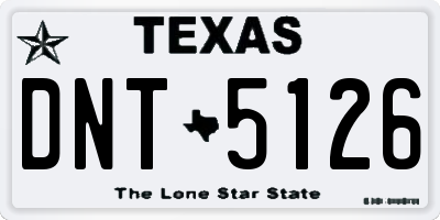 TX license plate DNT5126