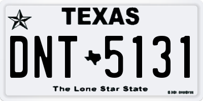 TX license plate DNT5131