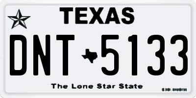 TX license plate DNT5133