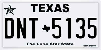 TX license plate DNT5135