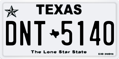 TX license plate DNT5140